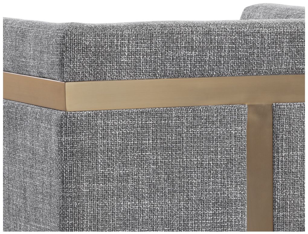 Sunpan Yvette Armchair Gold Chacha Gray