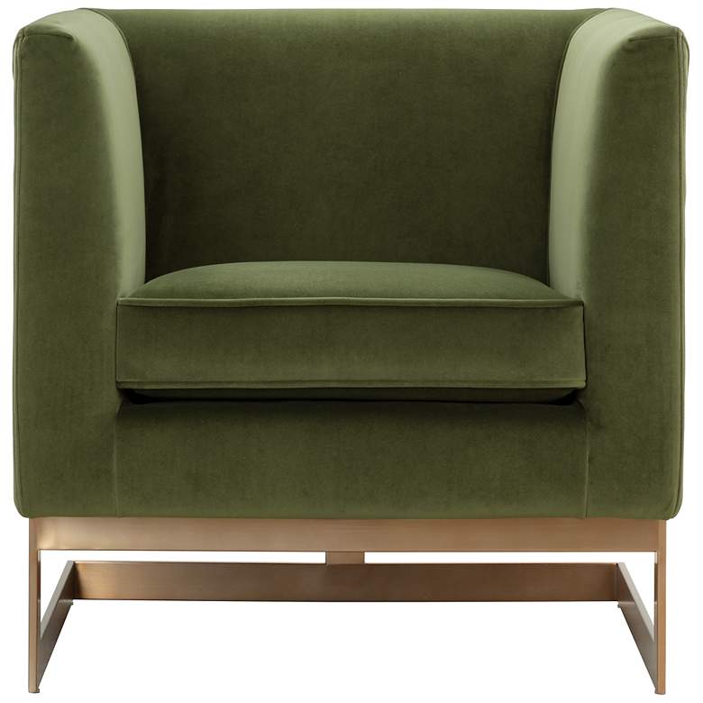 Image 3 Sunpan Yvette Armchair Gold Meg Olive more views