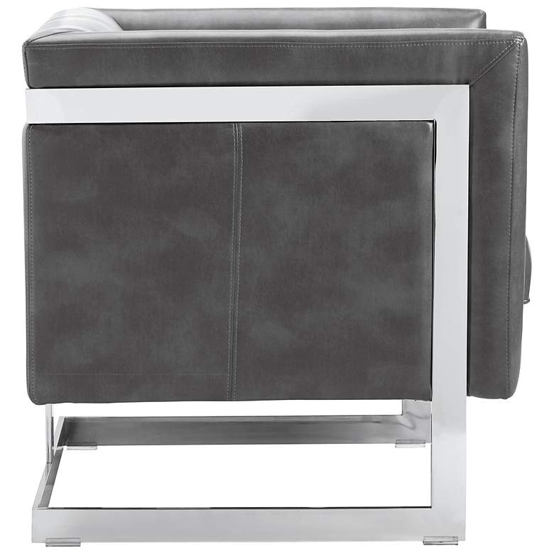 Image 3 Sunpan Yvette Armchair Stainless Steel Cantina Magnetite more views