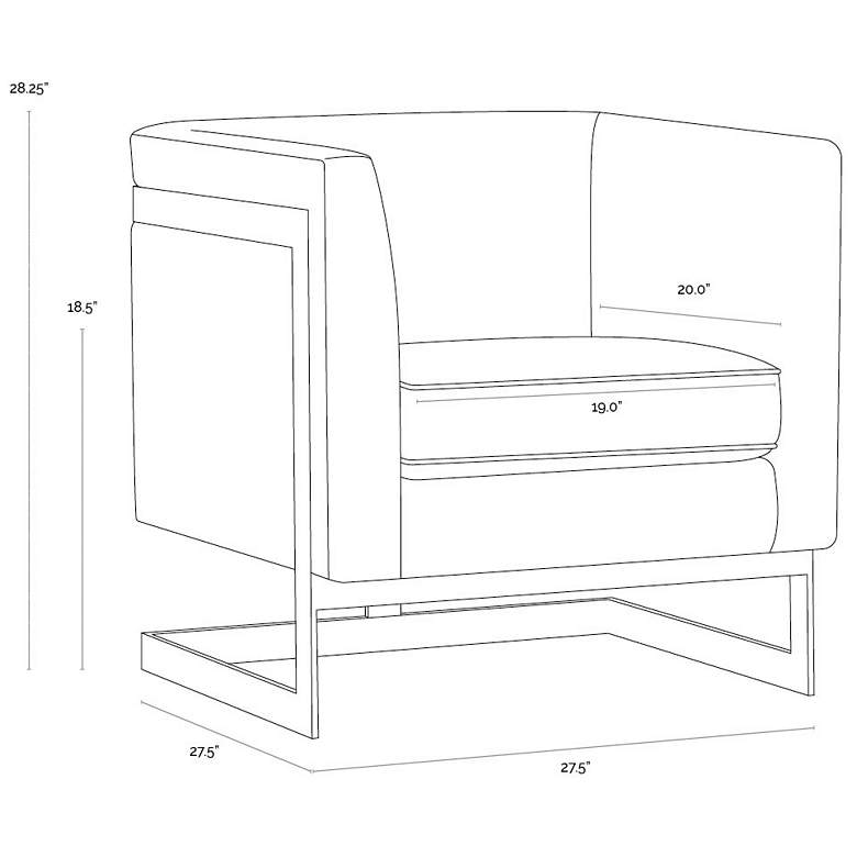 Image 5 Sunpan Yvette Armchair Stainless Steel Cantina Magnetite more views