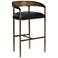 Sunpan Zanatta Barstool Charcoal Black Leather