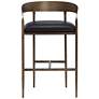 2_Sunpan Zanatta Barstool Charcoal Black Leather more views