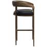 3_Sunpan Zanatta Barstool Charcoal Black Leather more views