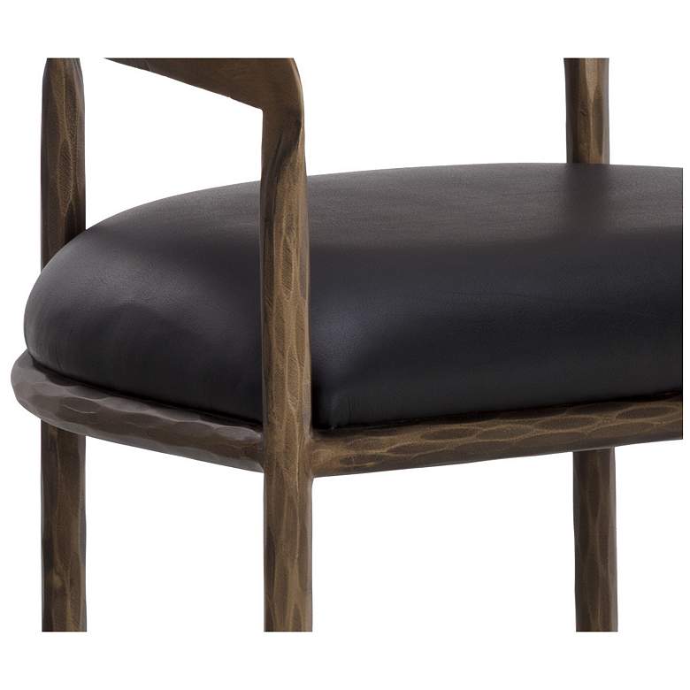 Image 5 Sunpan Zanatta Barstool Charcoal Black Leather more views