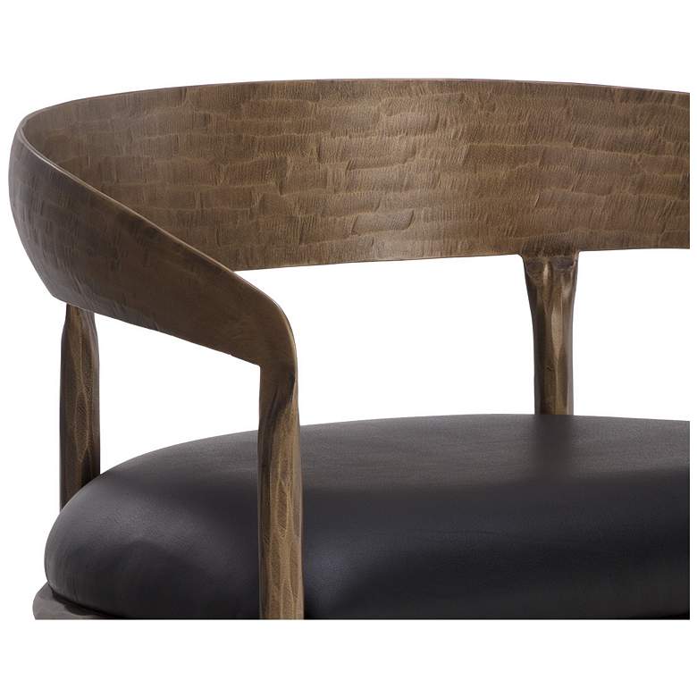 Image 6 Sunpan Zanatta Barstool Charcoal Black Leather more views