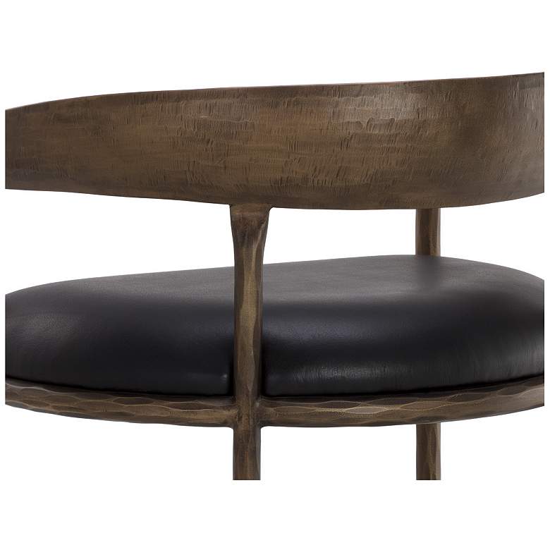Image 7 Sunpan Zanatta Barstool Charcoal Black Leather more views