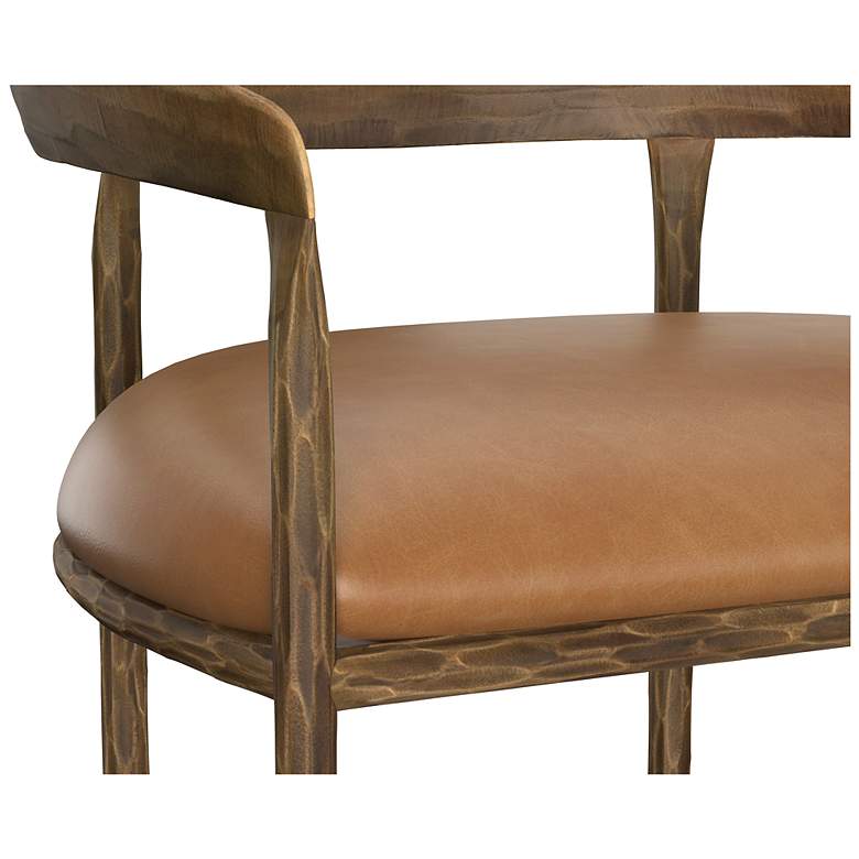 Image 6 Sunpan Zanatta Barstool Tan Leather more views