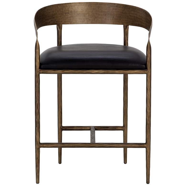 Image 2 Sunpan Zanatta Counter Stool Charcoal Black Leather more views