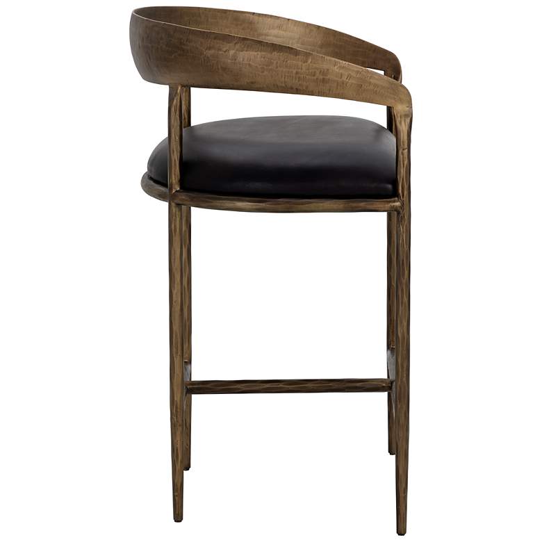 Image 3 Sunpan Zanatta Counter Stool Charcoal Black Leather more views