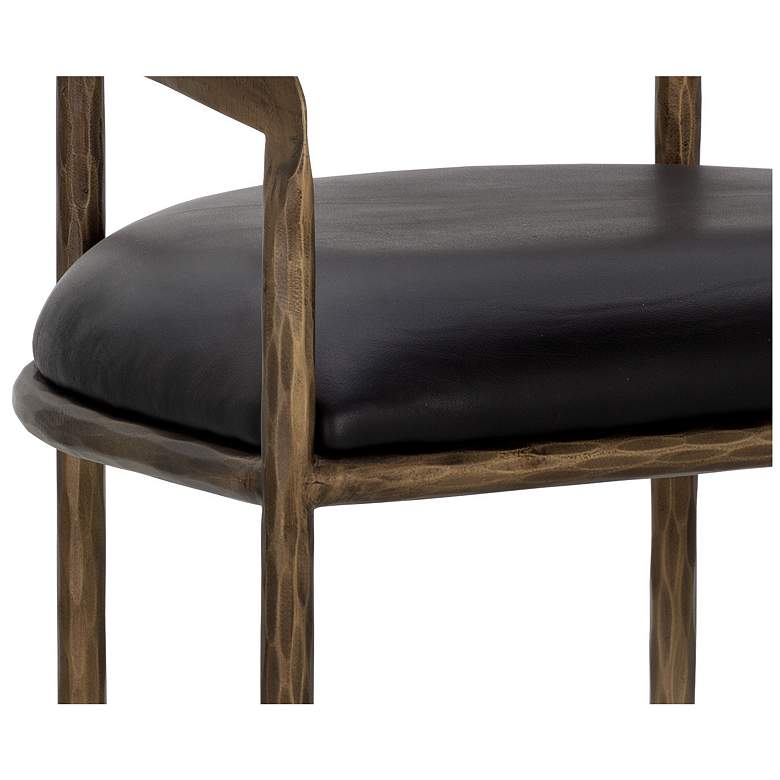 Image 5 Sunpan Zanatta Counter Stool Charcoal Black Leather more views