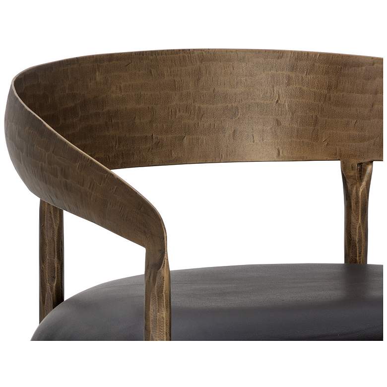 Image 6 Sunpan Zanatta Counter Stool Charcoal Black Leather more views