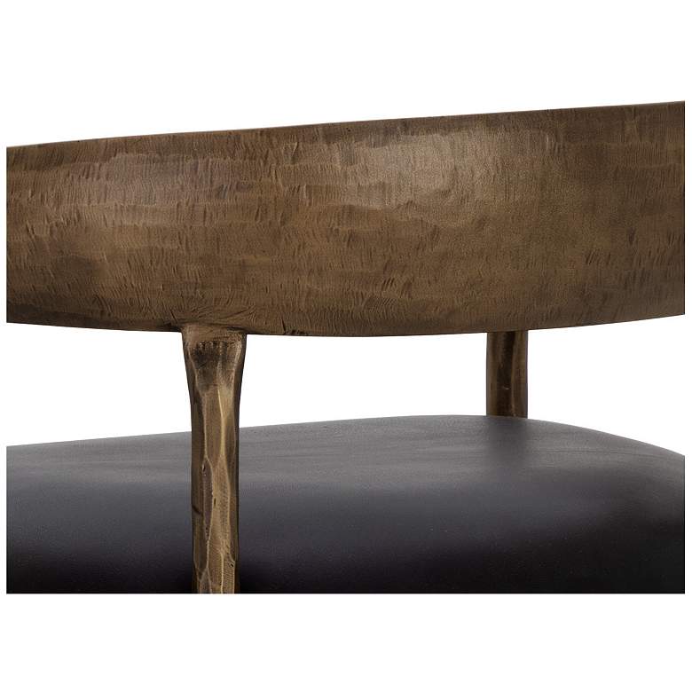 Image 7 Sunpan Zanatta Counter Stool Charcoal Black Leather more views