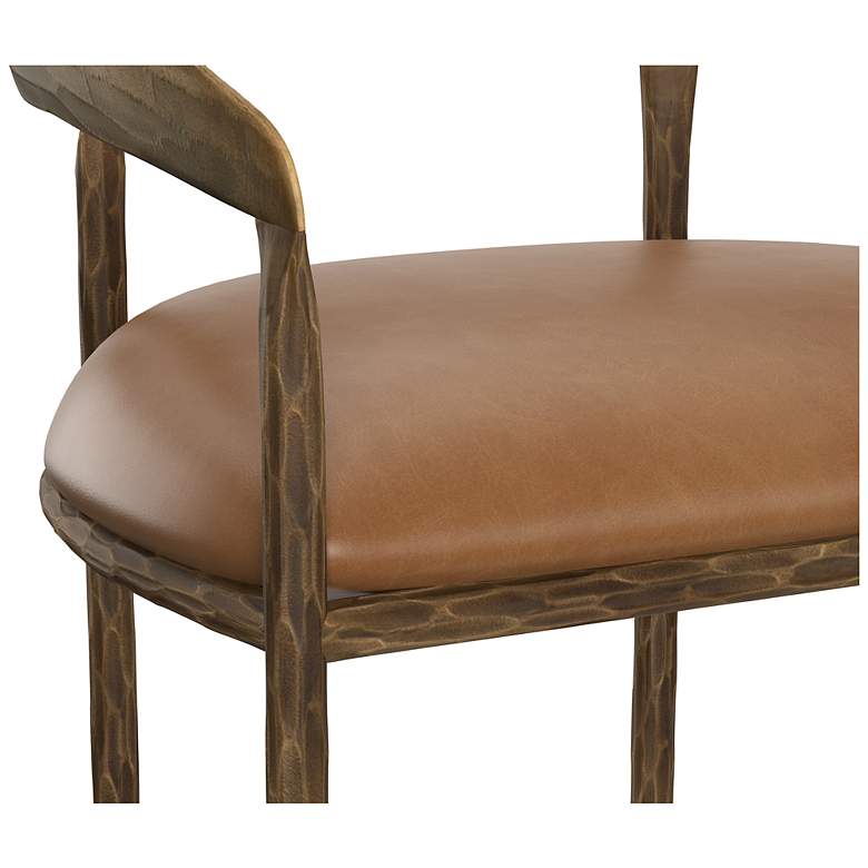 Image 6 Sunpan Zanatta Counter Stool Tan Leather more views
