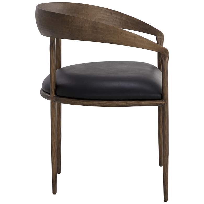 Image 3 Sunpan Zanatta Dining Armchair Charcoal Black Leather more views
