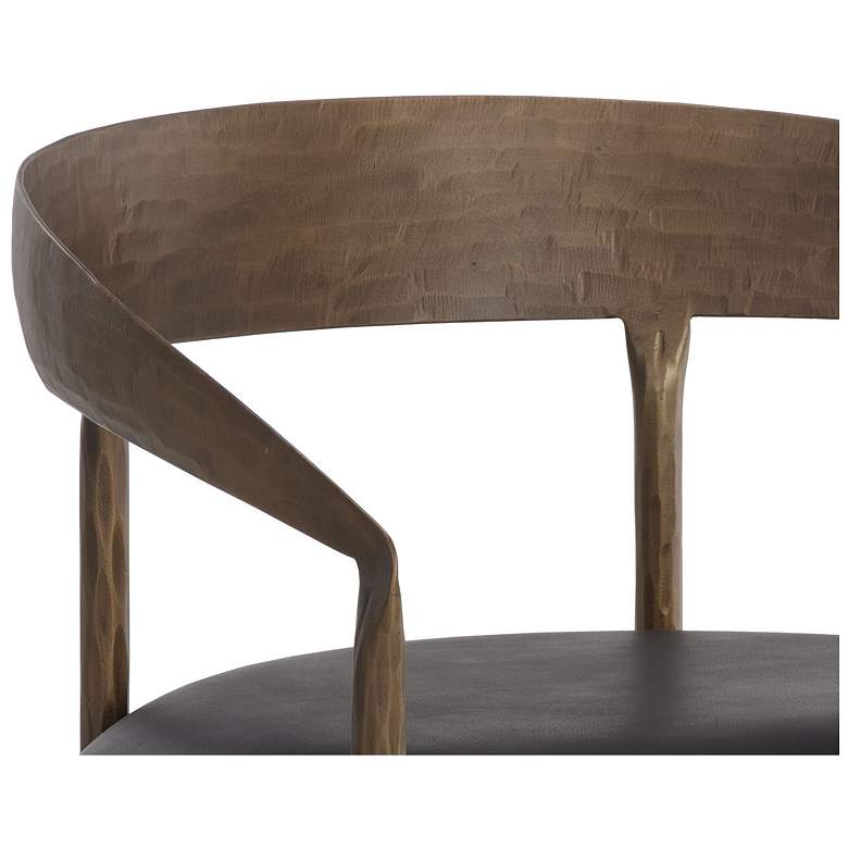 Image 6 Sunpan Zanatta Dining Armchair Charcoal Black Leather more views