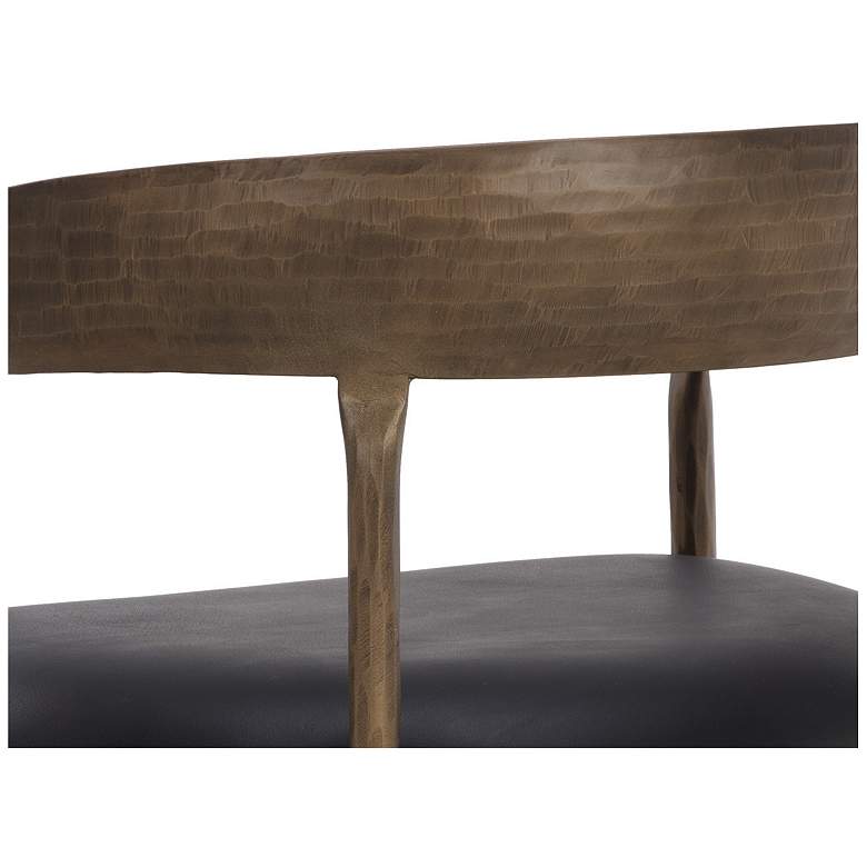 Image 7 Sunpan Zanatta Dining Armchair Charcoal Black Leather more views