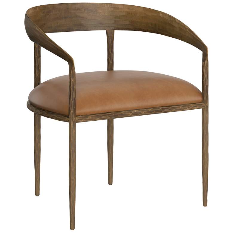 Image 1 Sunpan Zanatta Dining Armchair Tan Leather
