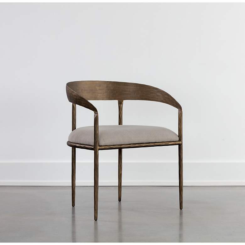 Image 1 Sunpan Zanatta Dining Armchair Zenith Taupe Gray