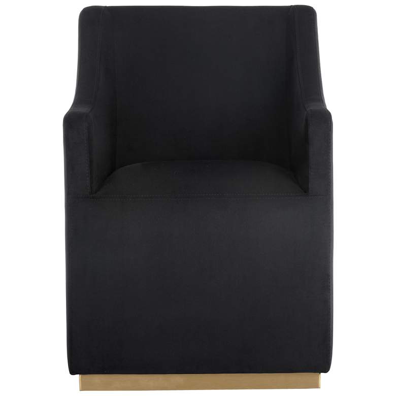 Image 3 Sunpan Zane Wheeled Dining Armchair Abbington Black more views