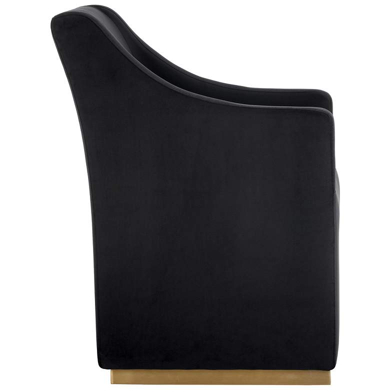 Image 4 Sunpan Zane Wheeled Dining Armchair Abbington Black more views