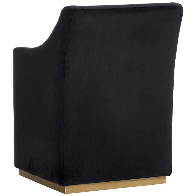 Image 5 Sunpan Zane Wheeled Dining Armchair Abbington Black more views
