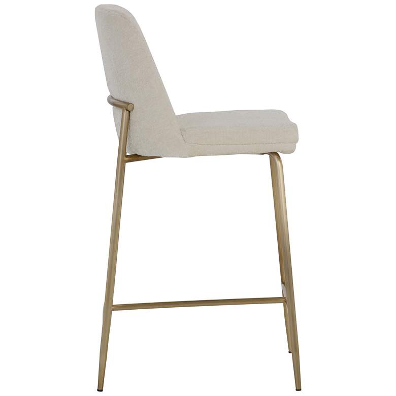 Image 3 Sunpan Zeke Counter Stool Antique Brass Bergen Ivory more views