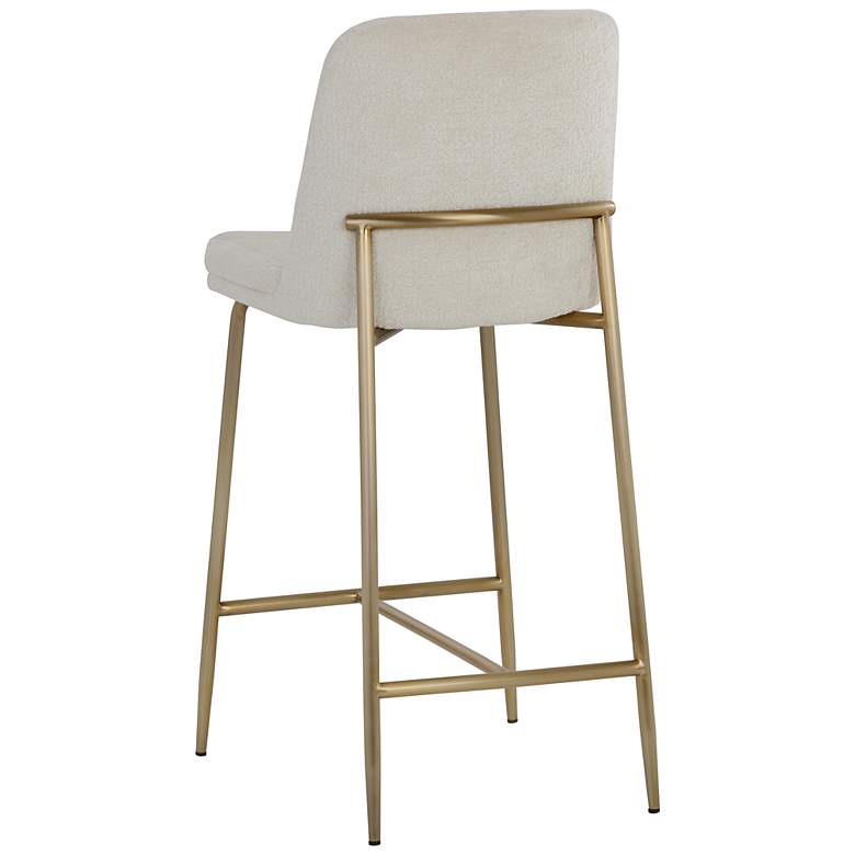 Image 4 Sunpan Zeke Counter Stool Antique Brass Bergen Ivory more views