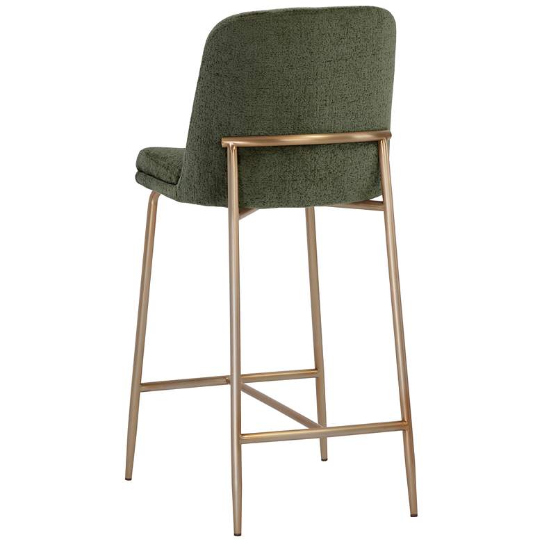 Image 3 Sunpan Zeke Counter Stool Antique Brass Bergen Olive more views