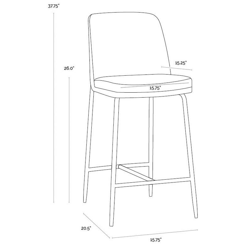 Image 7 Sunpan Zeke Counter Stool Black Bergen Marmalade more views