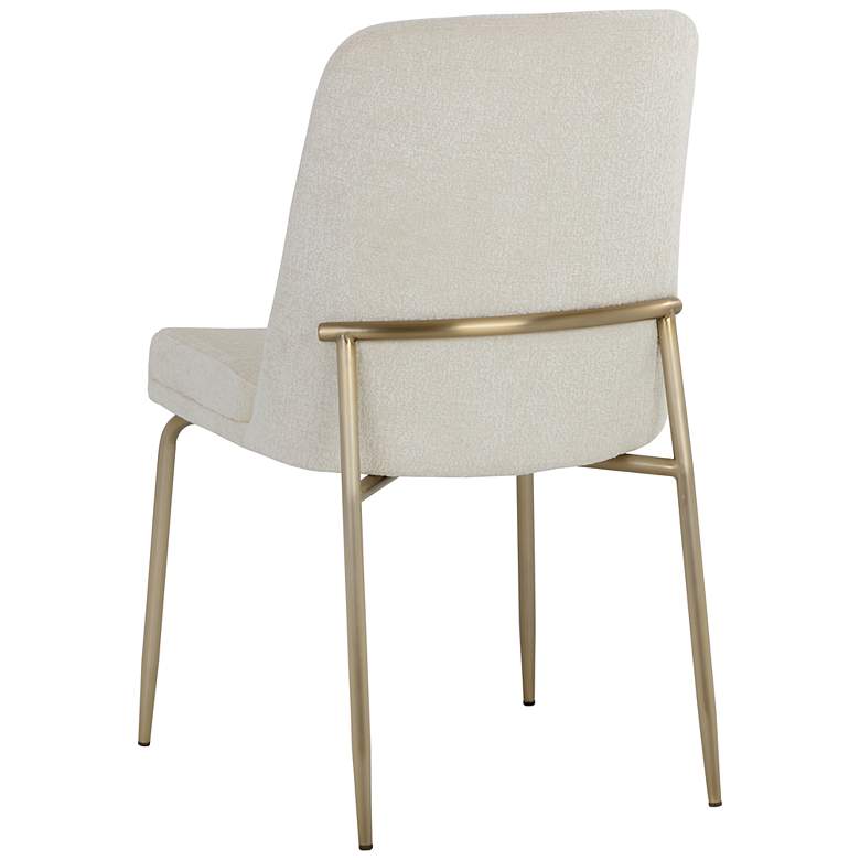 Image 5 Sunpan Zeke Dining Chair Antique Brass Bergen Ivory Set of 2 more views