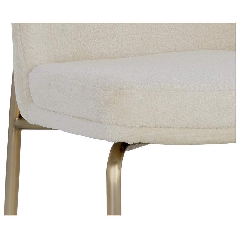Image 7 Sunpan Zeke Dining Chair Antique Brass Bergen Ivory Set of 2 more views