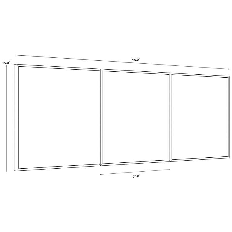 Image 5 Sunpan Zen Garden (Set of 3) 30" X 30" Black Floater Frame more views