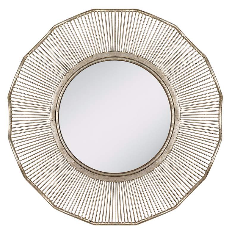 Image 1 Sunrays 32" Wide Antique Silver Wall Mirror