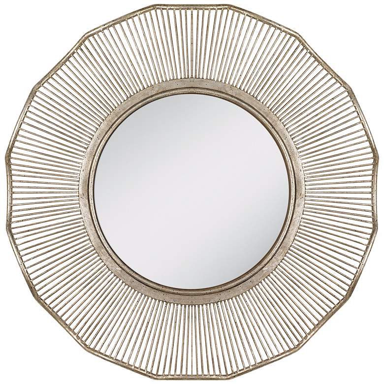 Image 1 Sunrays Antique Silver 32" Wide Wall Mirror