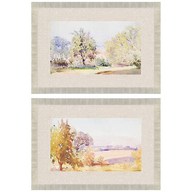 Image 1 Sunrise/Serene 34"W x 24"H Framed Art Set of 2