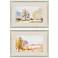 Sunrise/Serene 34"W x 24"H Framed Art Set of 2