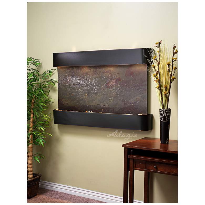 Image 1 Sunrise Springs 35"H Featherstone Round Indoor Wall Fountain