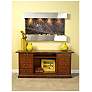 Sunrise Springs 35"H Green Marble Indoor Steel Wall Fountain