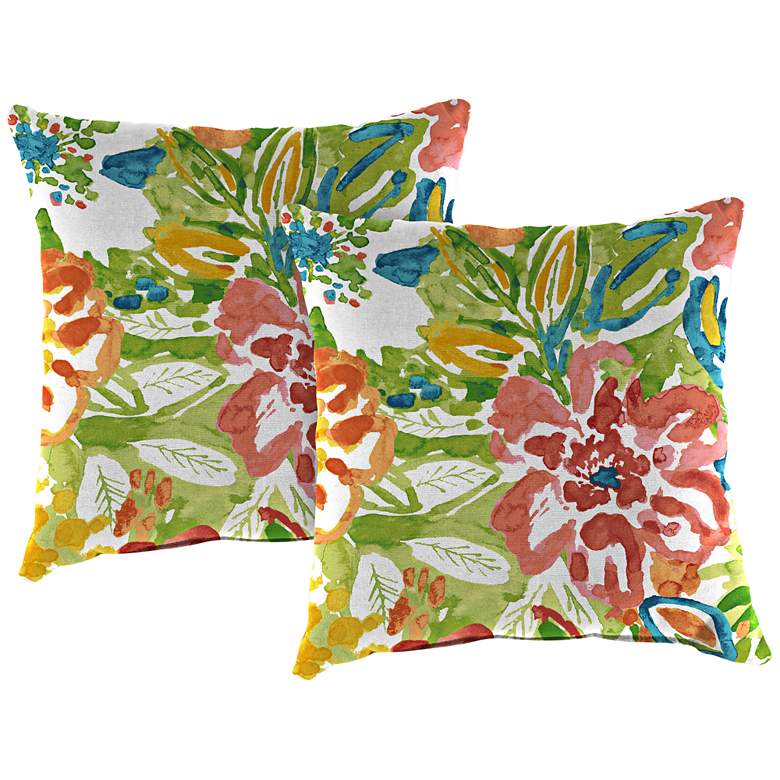 Image 1 Sunriver Garden 18 inch Square Outdoor Toss Pillow Set of 2