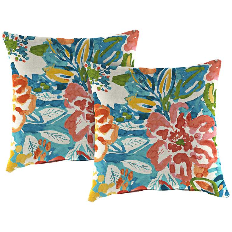 Image 1 Sunriver Sky 18 inch Square Outdoor Toss Pillow Set of 2