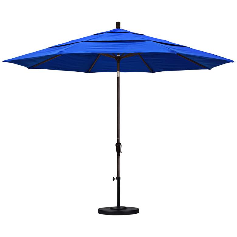 Image 1 Sunset 11-Foot Pacific Blue Fabric Round Market Umbrella