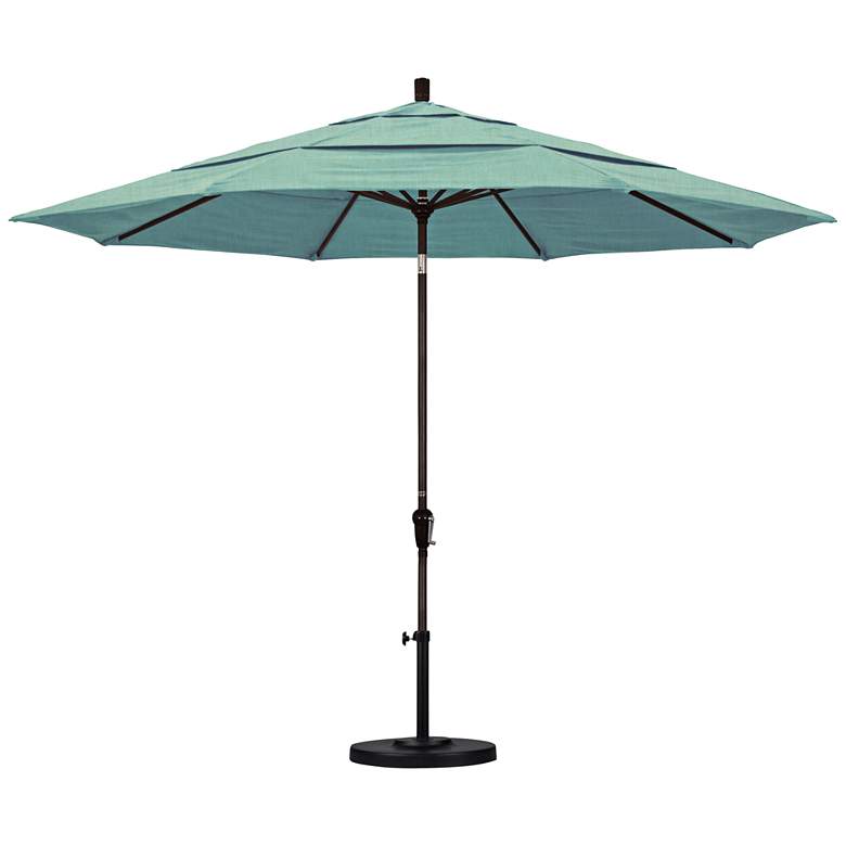 Image 1 Sunset 11-Foot Spa Fabric Round Market Umbrella