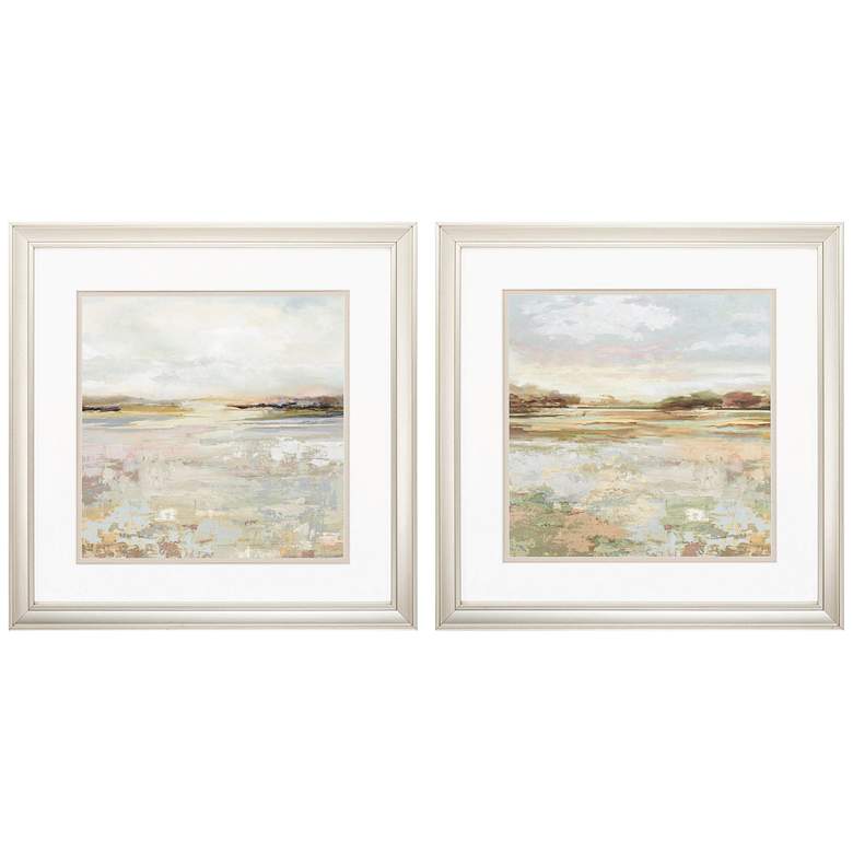 Image 1 Sunset 18 inch Square 2-Piece Framed Wall Art
