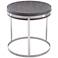 Sunset 24" Wide Gray Wood Round End Table