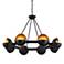 Sunset Blvd 37 1/4" Wide Aged Bronze 8-Light Chandelier