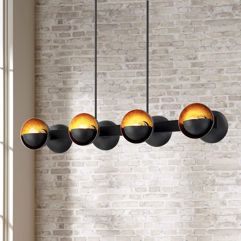 Image 1 Sunset Blvd 44 1/4" Wide Aged Bronze 8-Light Island Pendant