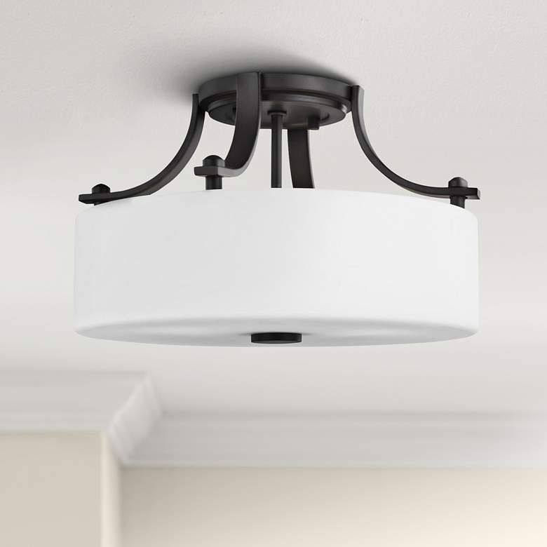 Image 1 Sunset Drive 13" Wide Oil-Rubbed Bronze Ceiling Light