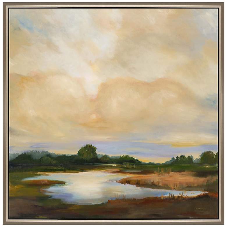Image 2 Sunset Hues 43" Square Giclee Framed Canvas Wall Art