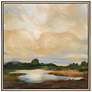 Sunset Hues 43" Square Giclee Framed Canvas Wall Art