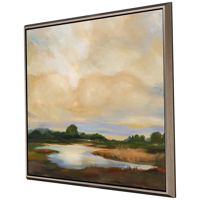 Image 4 Sunset Hues 43 inch Square Giclee Framed Canvas Wall Art more views